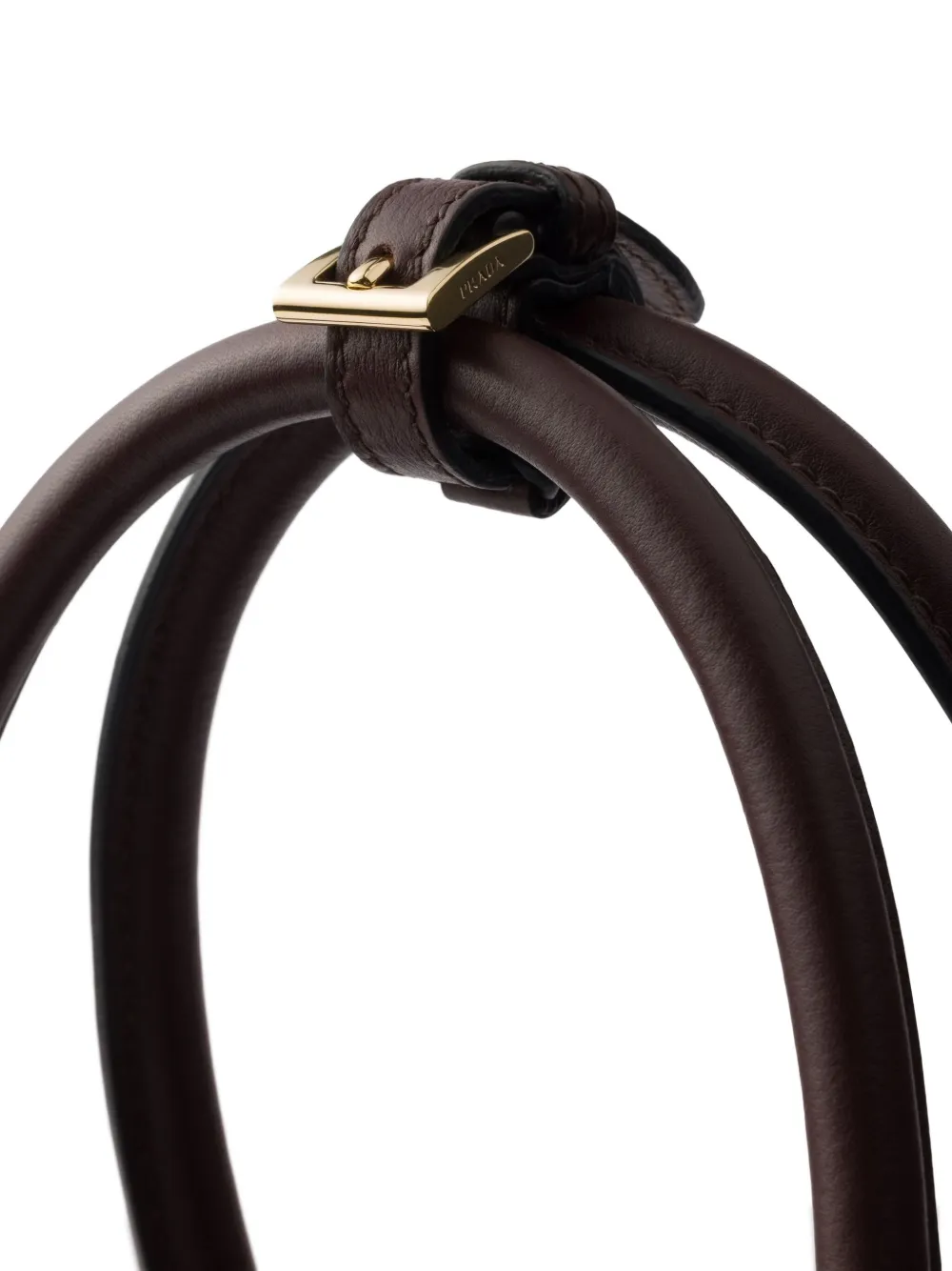Prada Leren shopper Bruin
