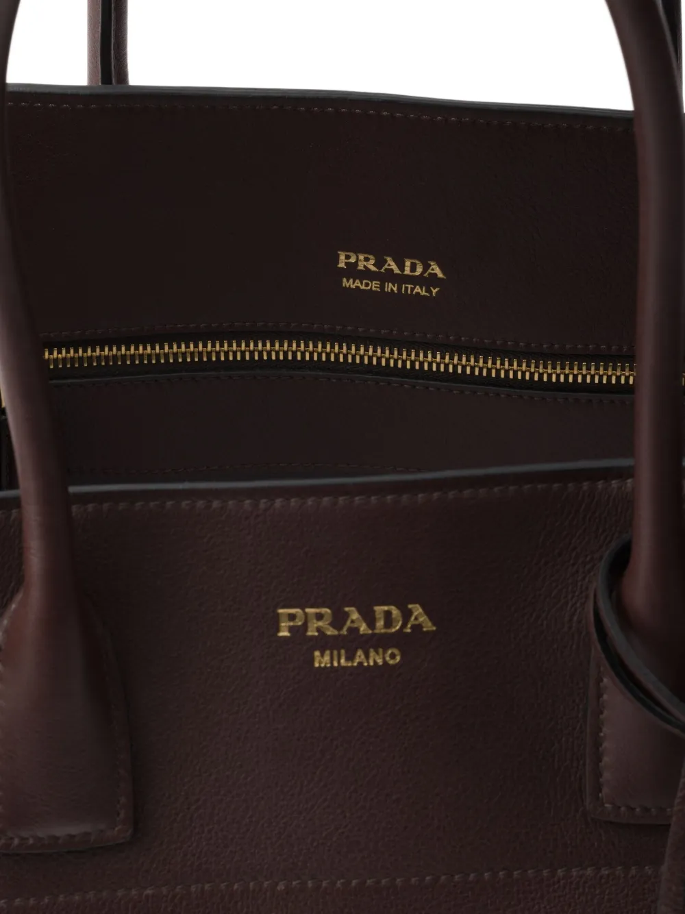 Prada Leren shopper Bruin