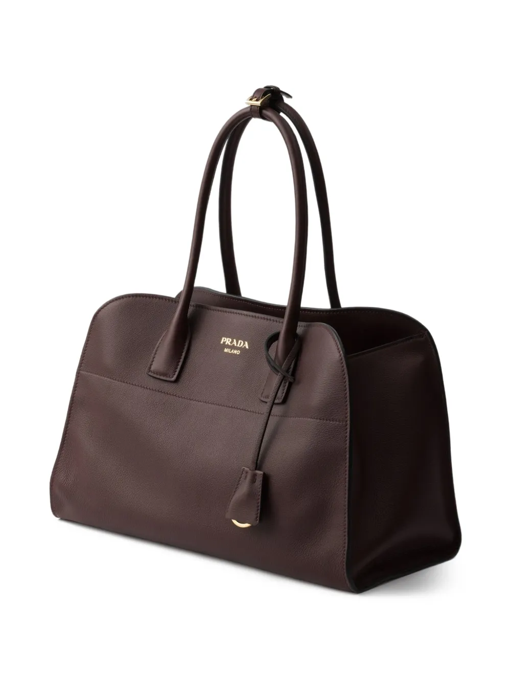 Prada Leren shopper Bruin