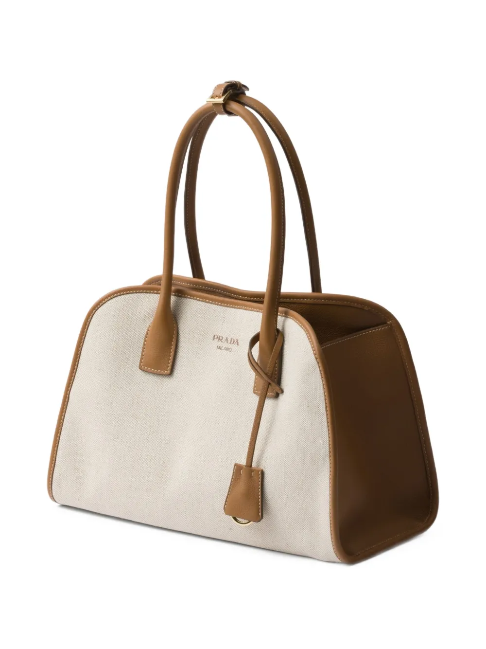 Prada Medium shopper van linnenblend Beige