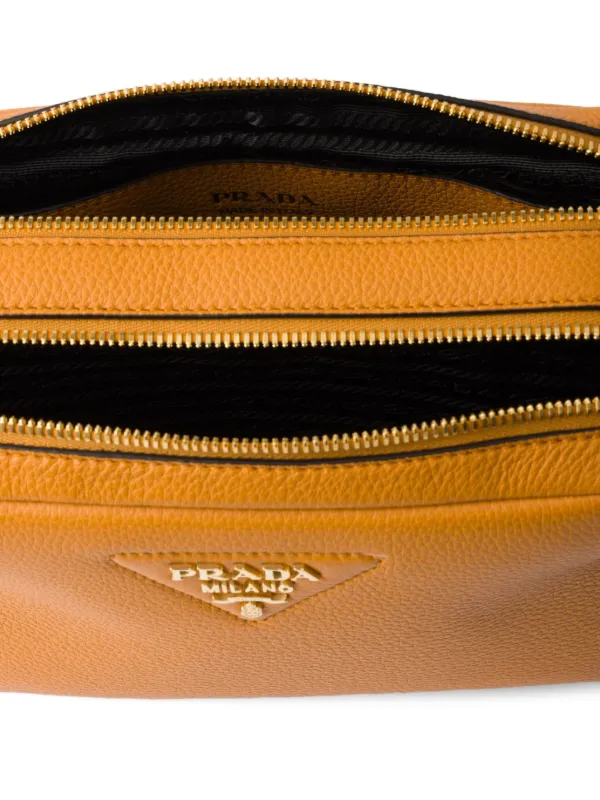 Prada レザー ショルダーバッグ | オレンジ | FARFETCH JP
