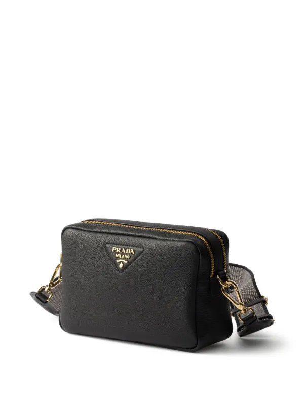 Prada Small Leather Shoulder Bag Black FARFETCH IN