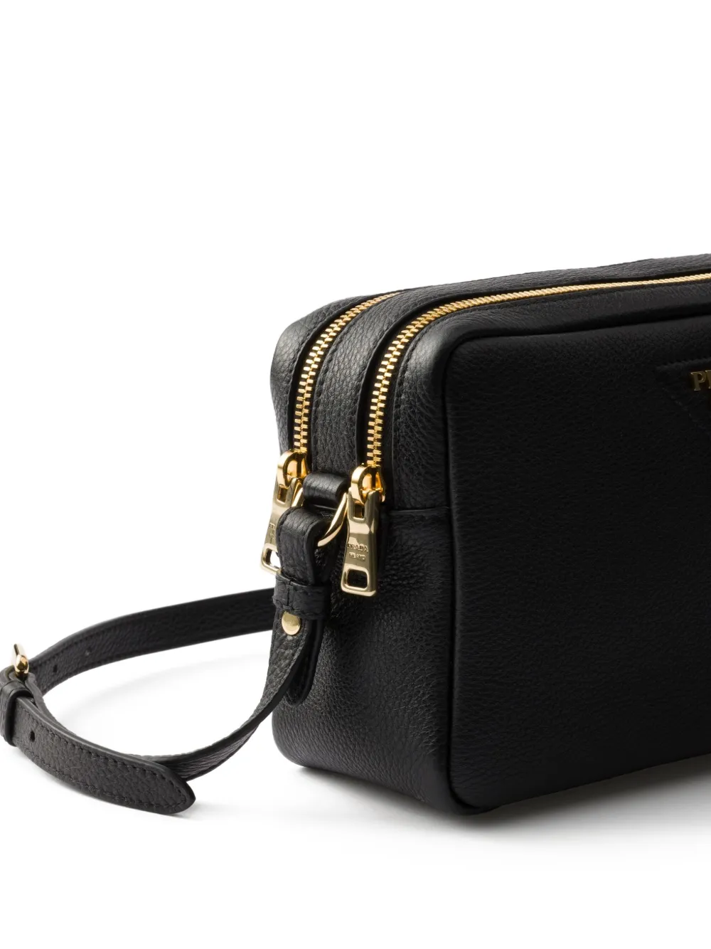Prada Leren schoudertas Zwart