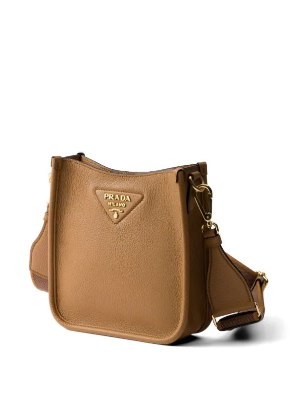 Prada レザー ショルダーバッグ | ブラウン | FARFETCH JP