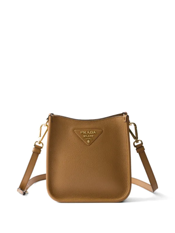 2233　PRADA ショルダーバック Prada レザー ショルダーバッグ | ブラウン | FARFETCH JP