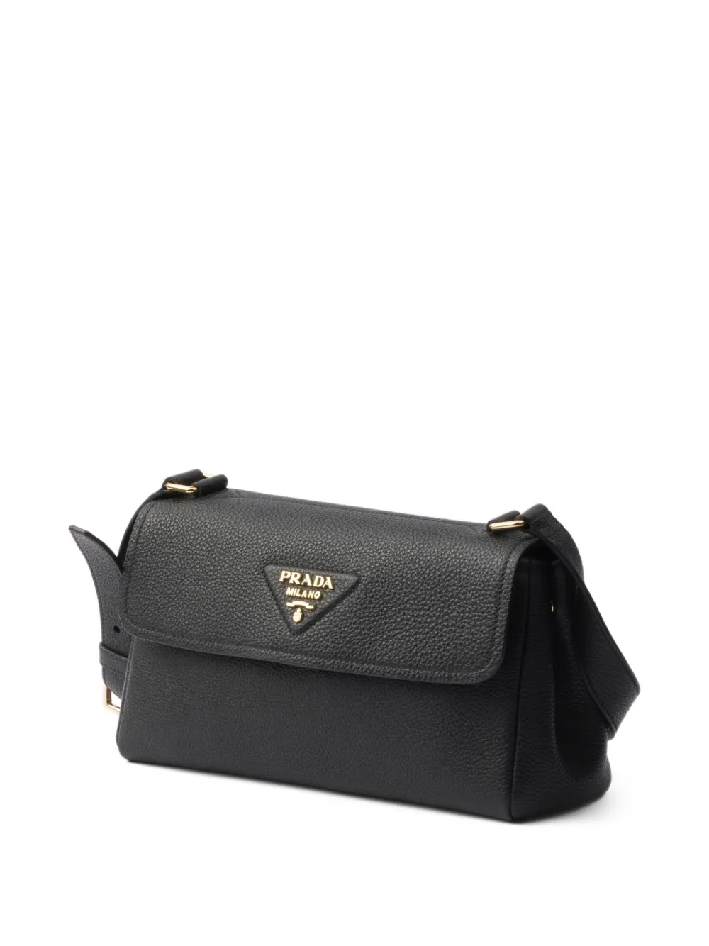 Prada Leren schoudertas Zwart