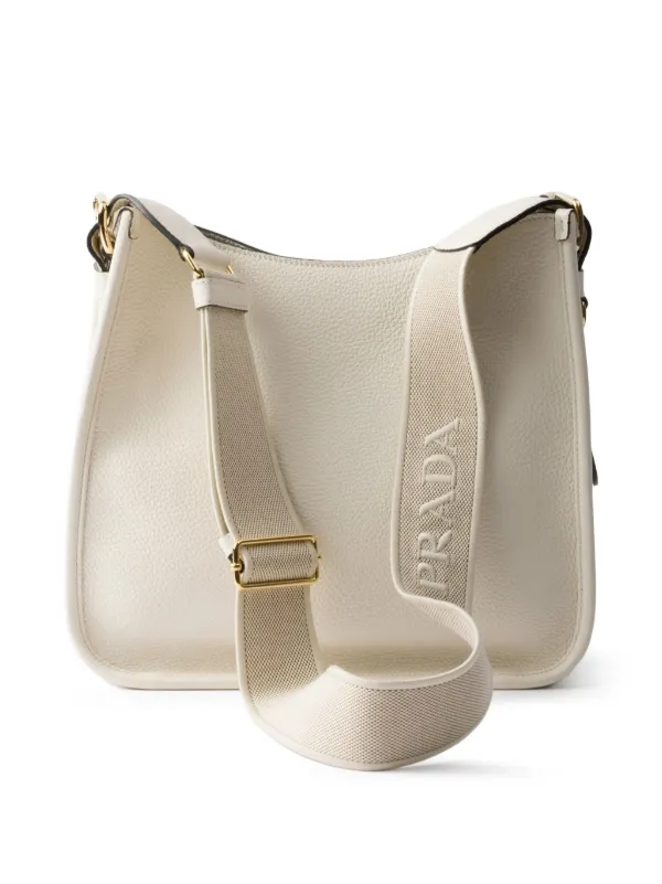 Prada Medium Leather Bag | White | FARFETCH