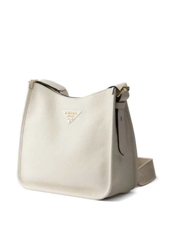 Prada Medium Leather Bag | White | FARFETCH