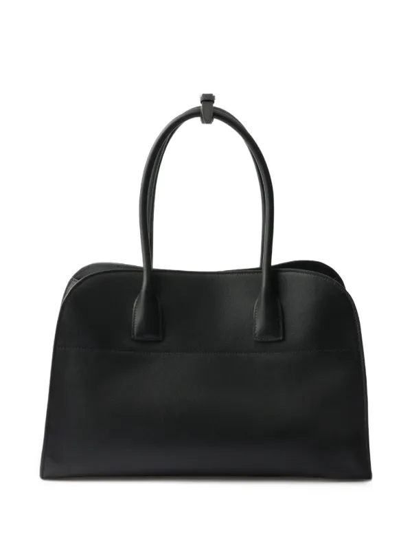 バッグ Prada Black Leather Elegant Vintage Tote Prada Large Leather Tote Bag | Black | FARFETCH