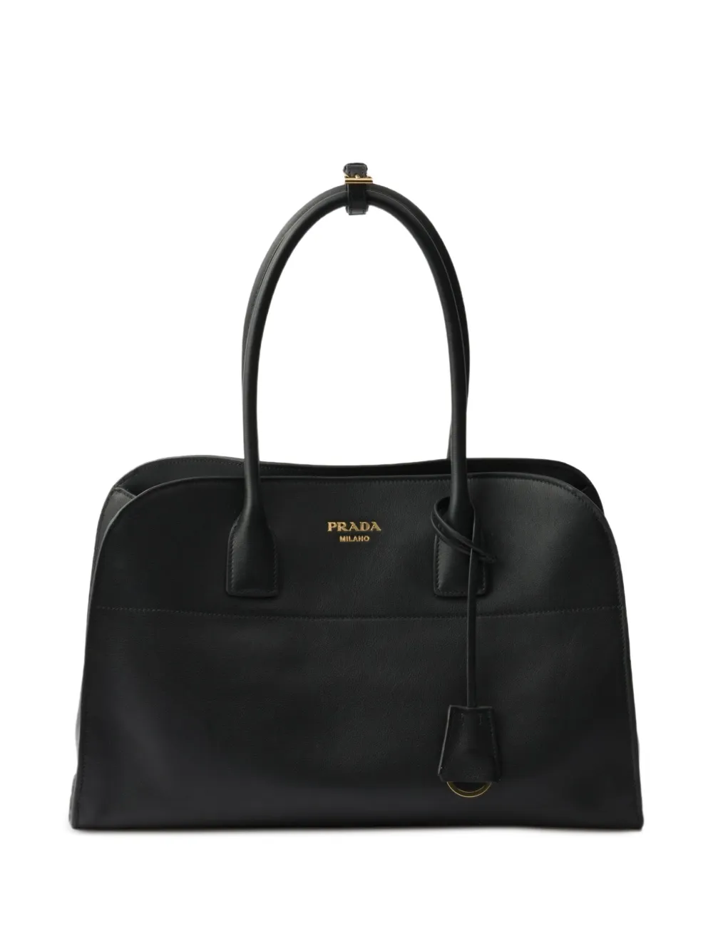 Prada Leren shopper Zwart