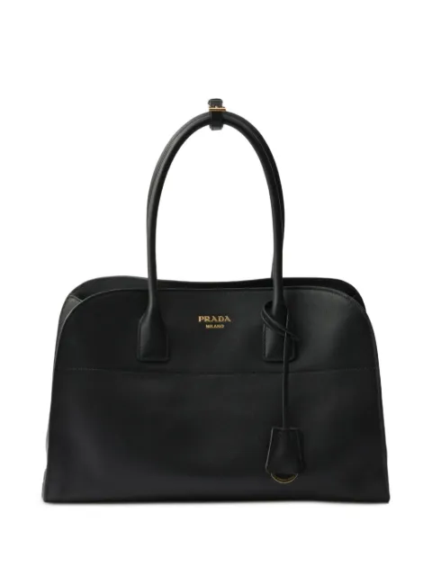 Prada large leather tote bag