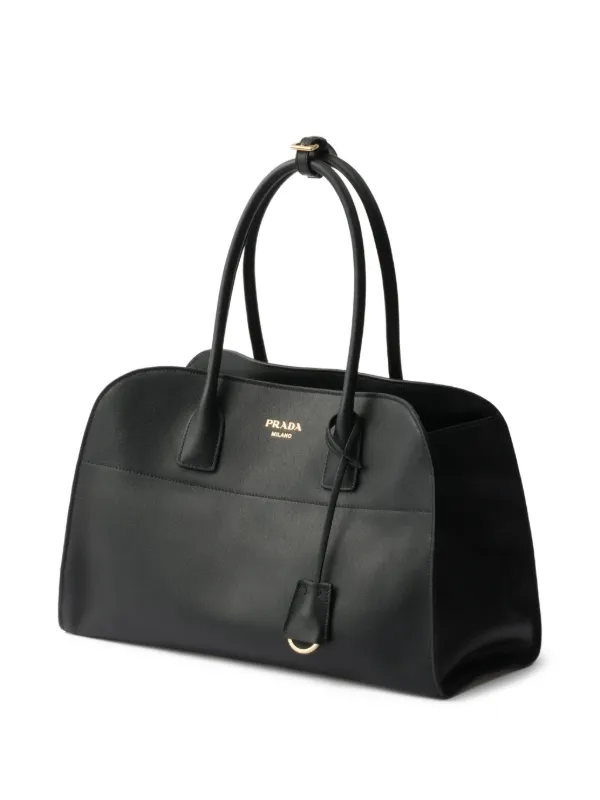 Prada レザー ハンドバッグ | ブラック | FARFETCH JP