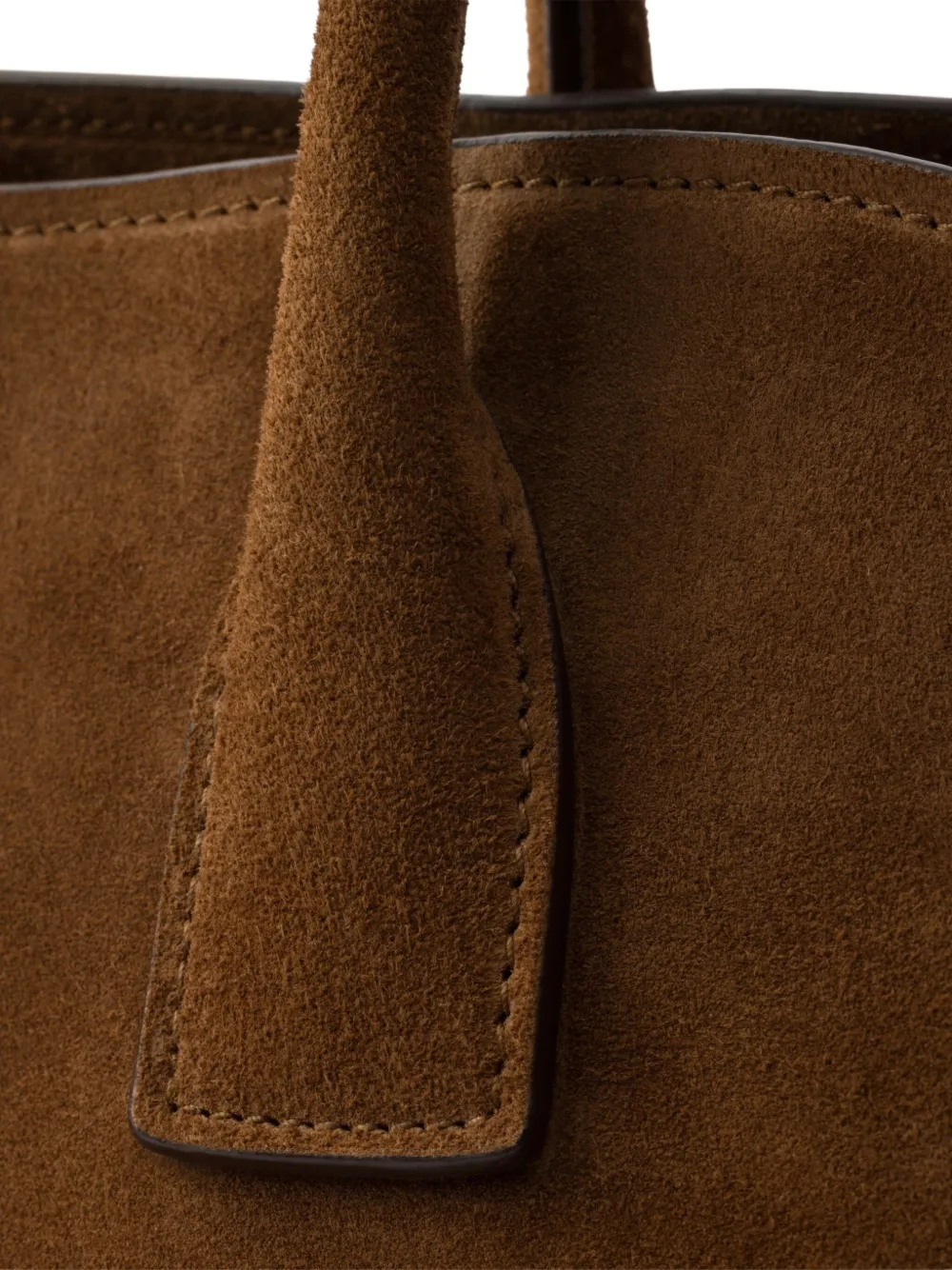Prada Medium Structured Shopping Bag With Suede Finish