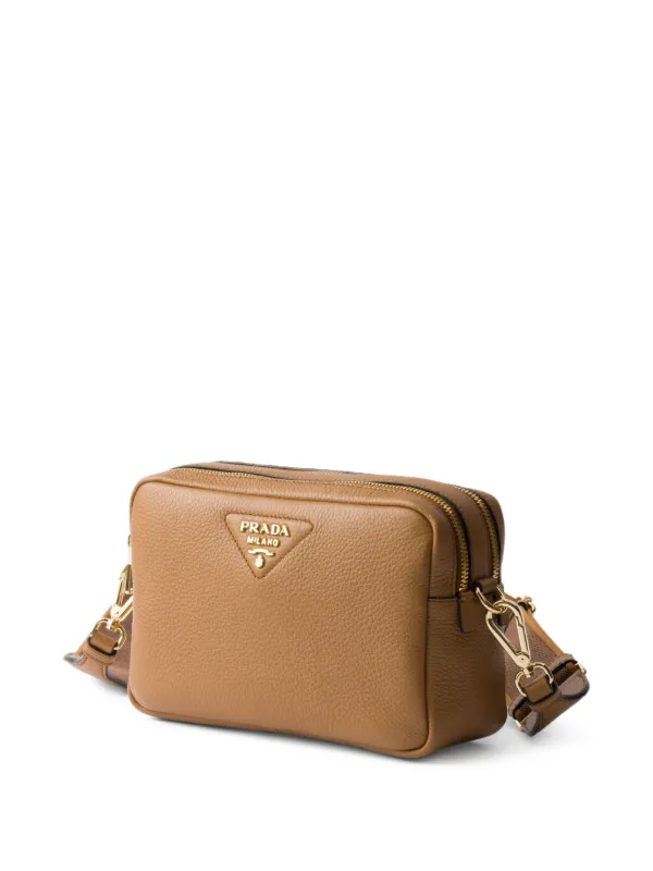 Prada レザー ショルダーバッグ | ブラウン | FARFETCH JP