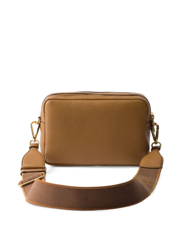 PRADA ブラウンショルダーバッグ Prada レザー ショルダーバッグ | ブラウン | FARFETCH JP
