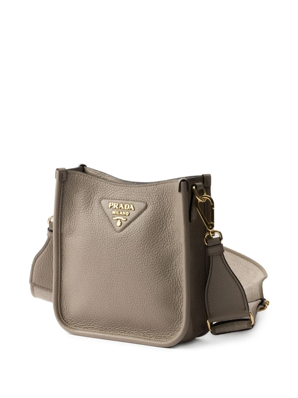 Prada Kleine leren schoudertas F03QH CLAY GRAY