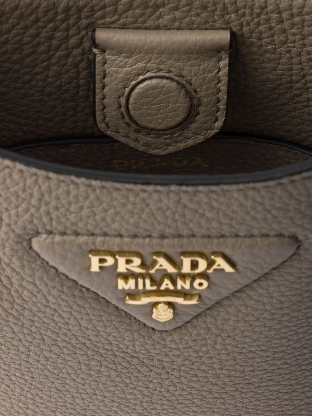 Prada Kleine leren schoudertas F03QH CLAY GRAY