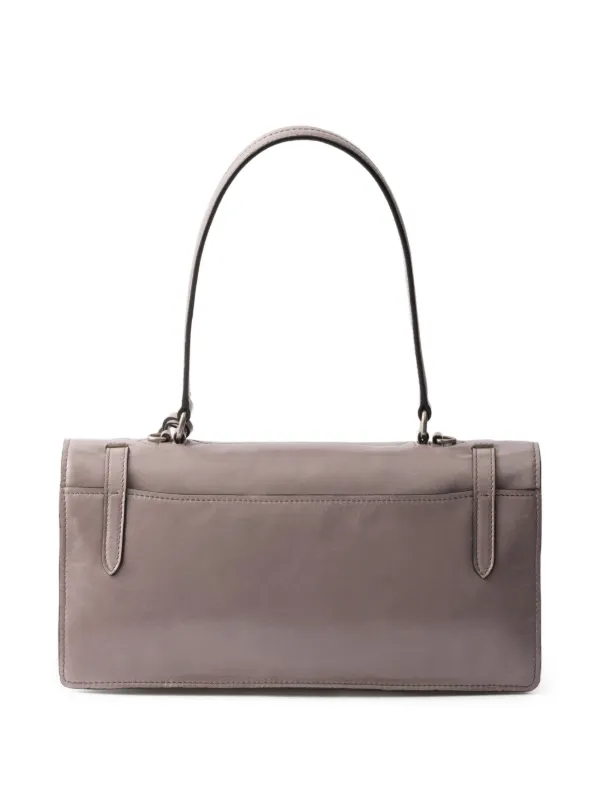 Prada レザー ショルダーバッグ | グレー | FARFETCH JP