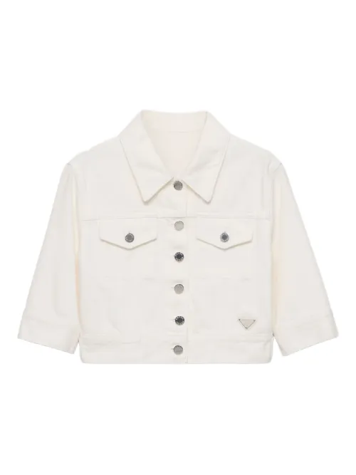 Prada veste courte en jean - Blanc - Prada - Modalova