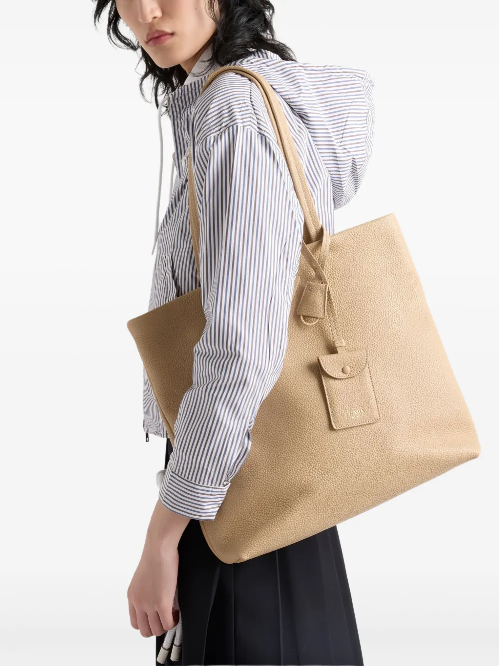 Prada Leren shopper Beige