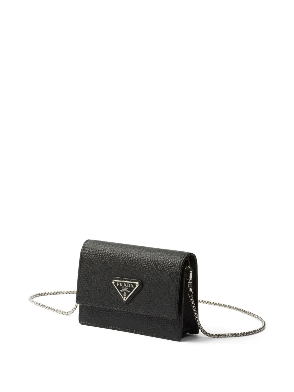 Prada Mini-tas van saffiano leer Zwart