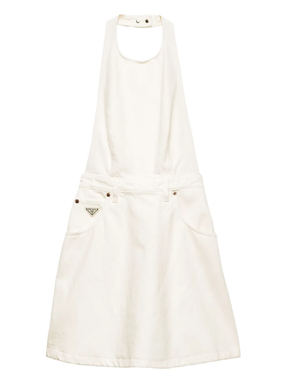 Prada Denim mini-jurk Wit
