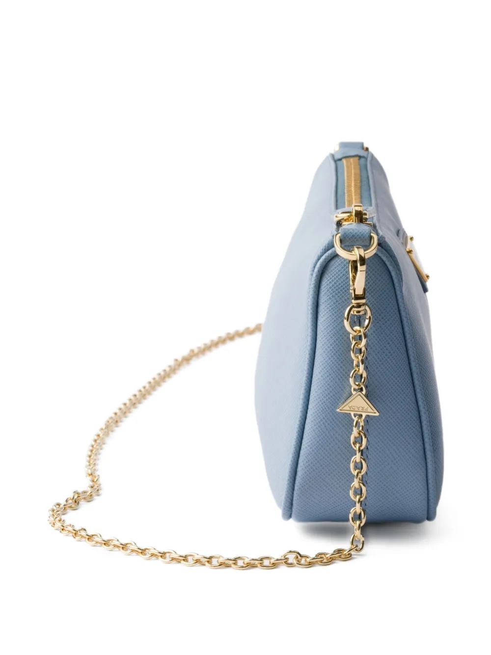 Prada Mini-tas van saffiano leer Blauw