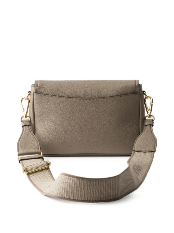 PRADA レザー ショルダーバッグ　グレージュ PRADA】レザー ポーチ☆1BC239_2CYS_F0572_V_OVO☆グレー (PRADA