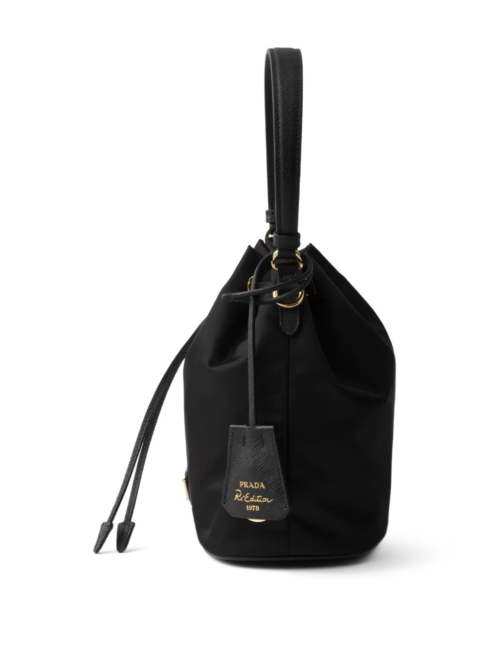 Prada Mini Re-Edition 1978 bucket-tas Zwart
