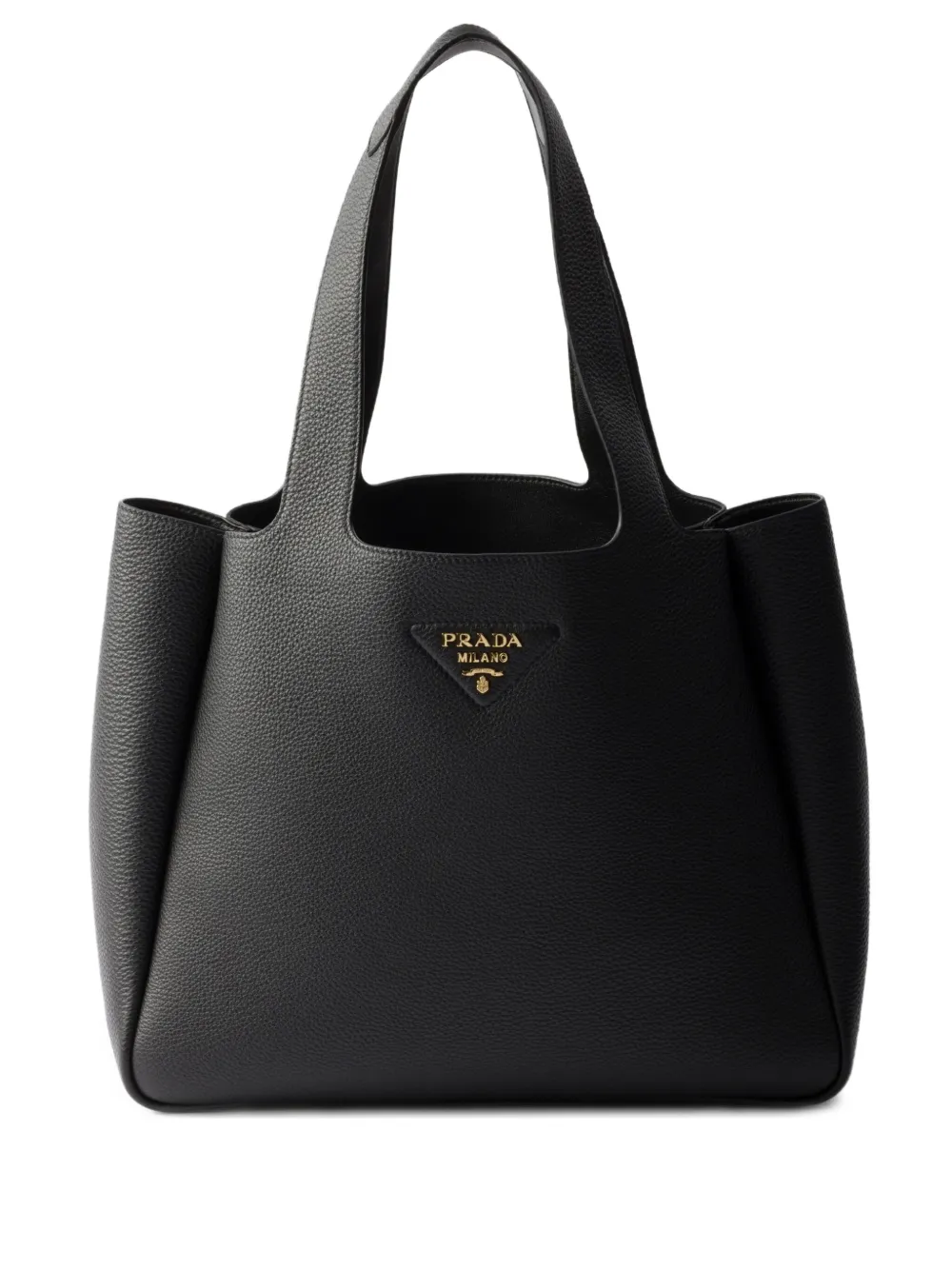 Prada Medium leren shopper Zwart