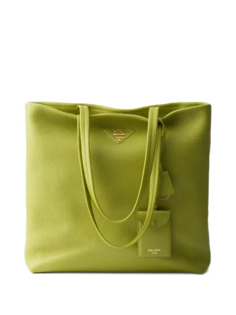 Prada large leather tote bag