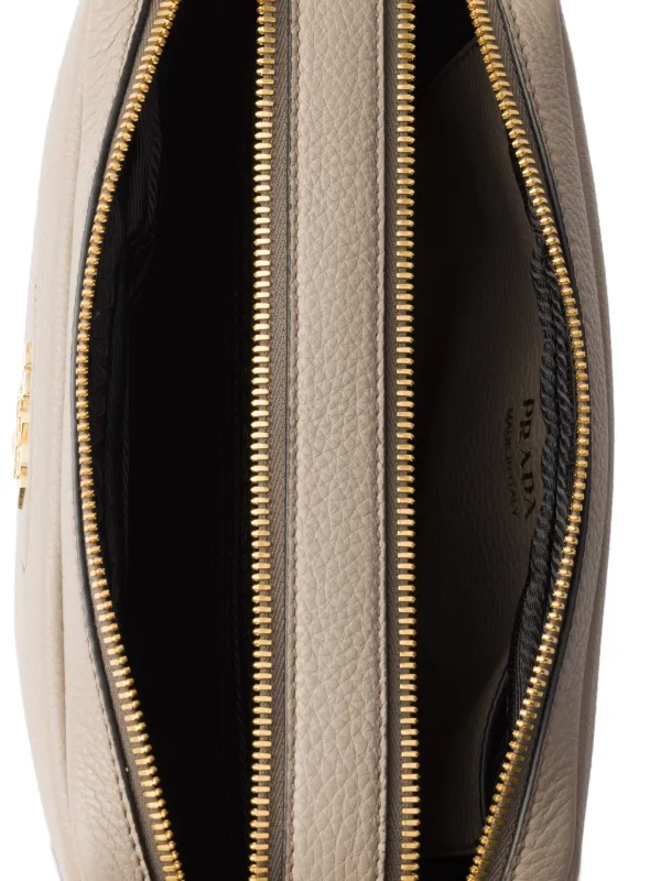 Prada レザー ショルダーバッグ | ブラウン | FARFETCH JP