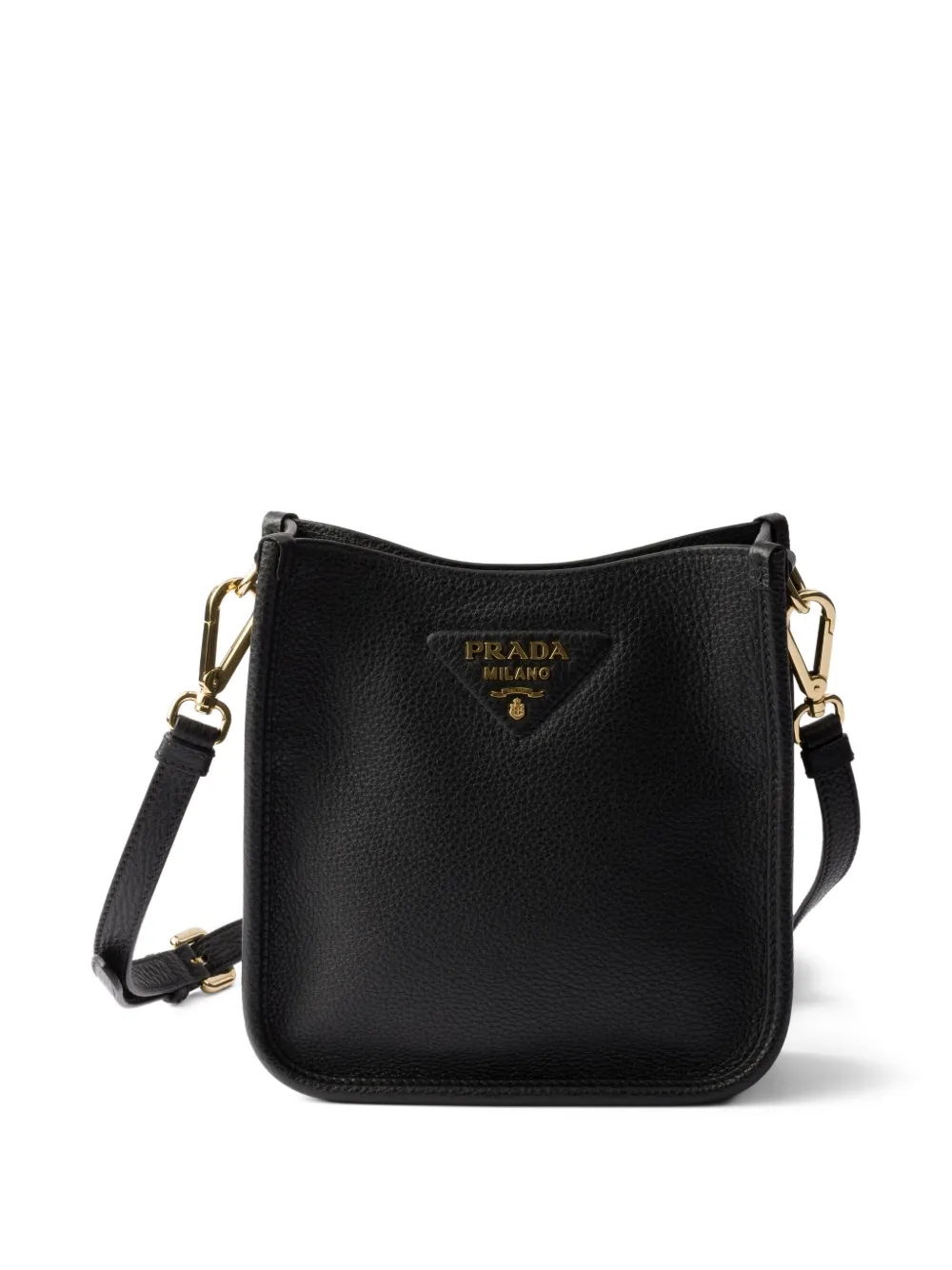 Prada Kleine leren schoudertas Zwart