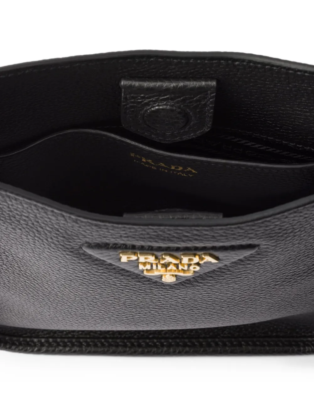Prada Kleine leren schoudertas Zwart