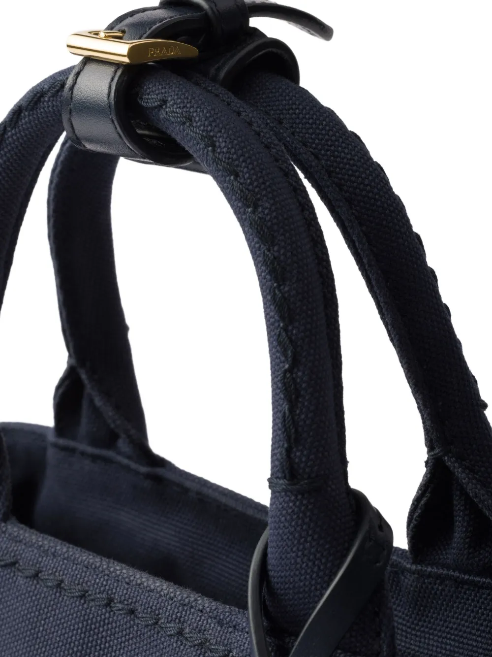 Shop Prada Mini Canvas Tote Bag