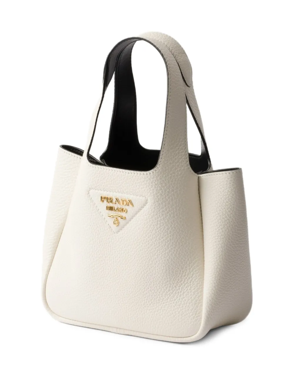 Prada Kleine leren shopper Wit
