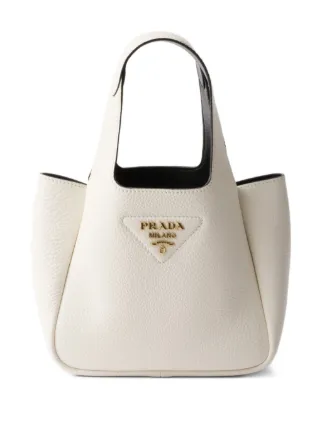 PRADA ハンドバッグ ホワイト ノベルティ Prada レザーハンドバッグ | ホワイト | FARFETCH JP