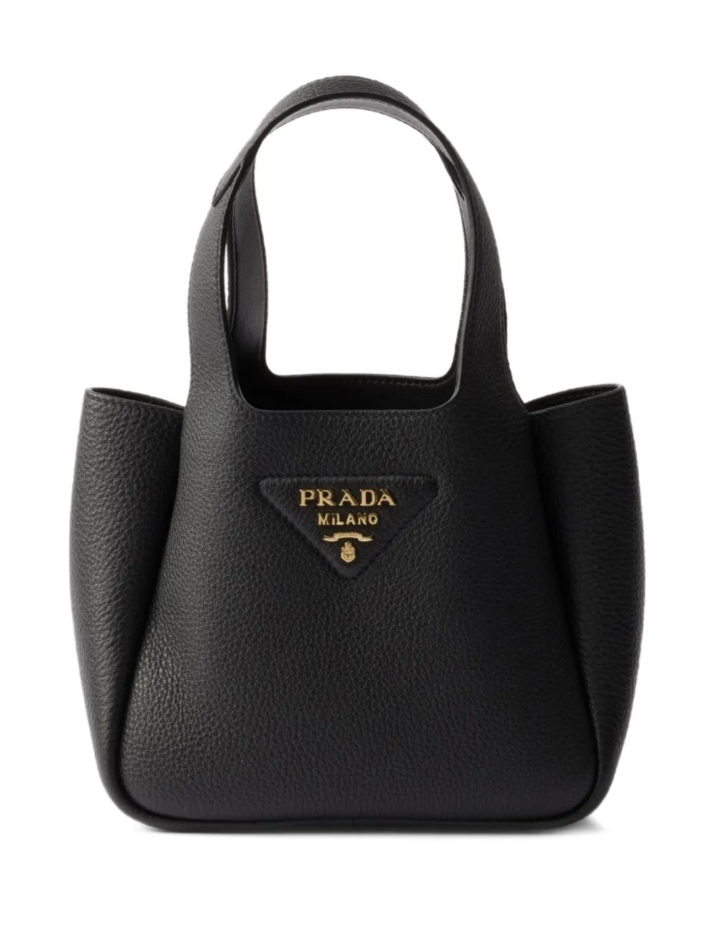 Prada Kleine leren shopper Zwart