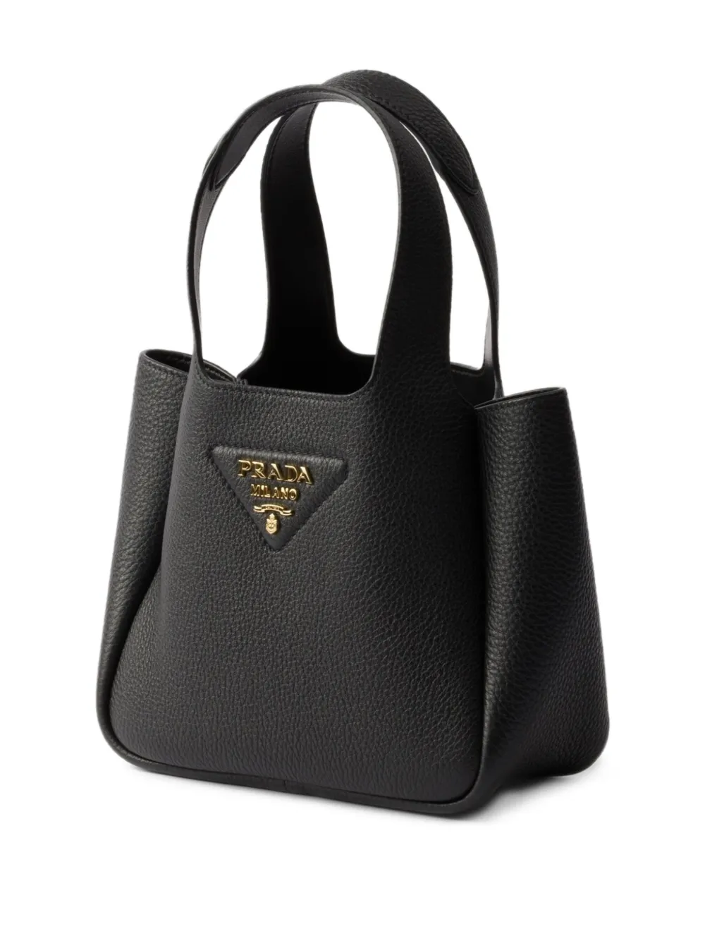 Prada Kleine leren shopper Zwart