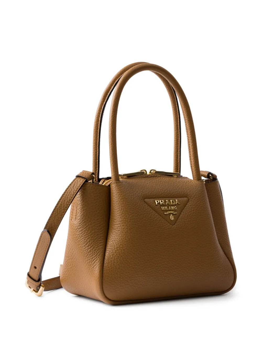 Prada Leren mini tas F03V8 CARAMEL