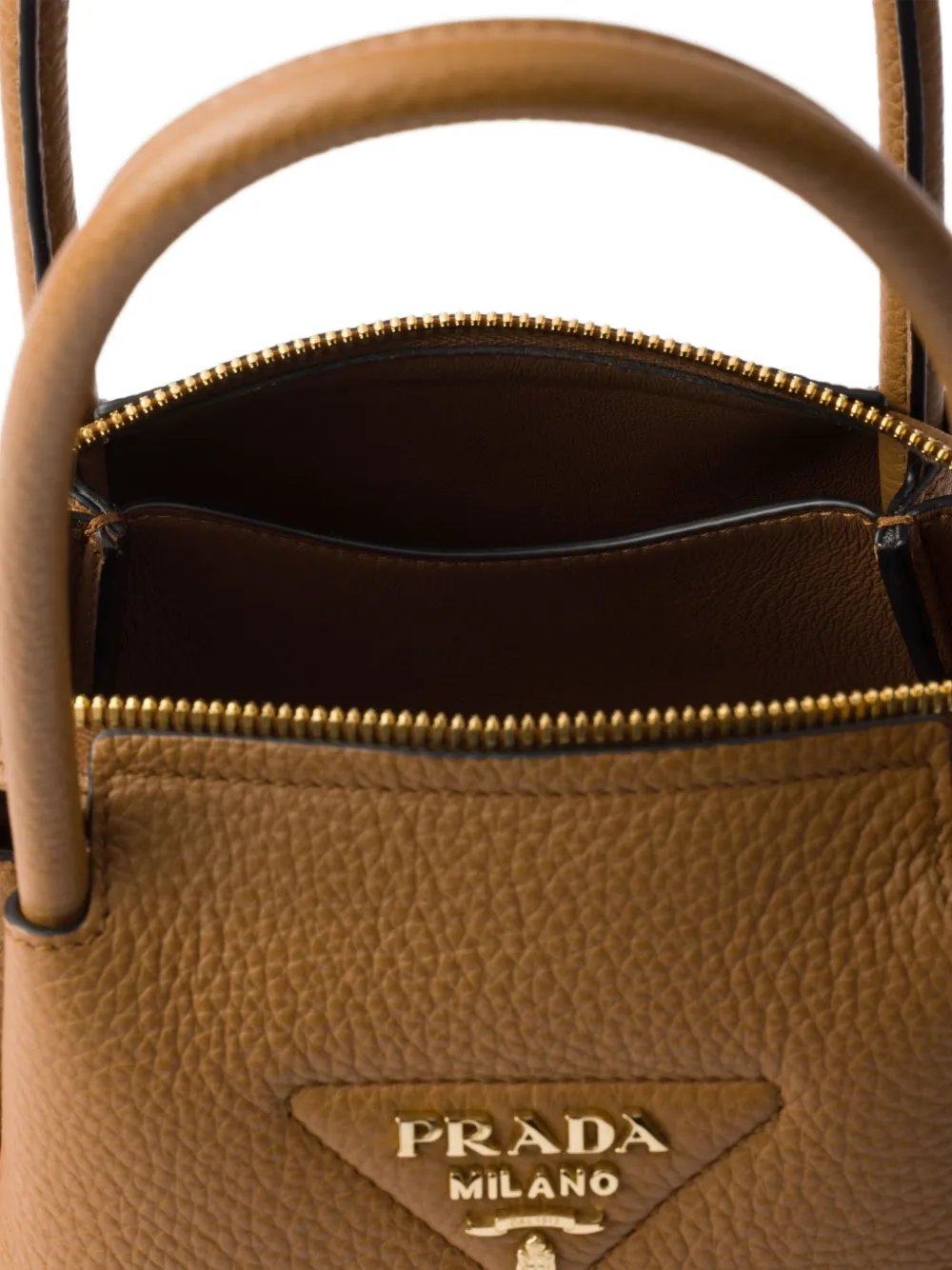 Prada レザー ミニバッグ | ブラウン | FARFETCH JP