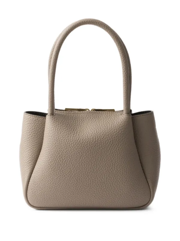 Prada レザーハンドバッグ | ブラウン | FARFETCH JP