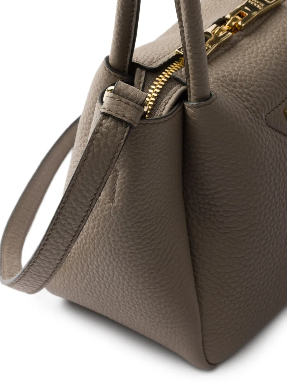 Prada Kleine leren shopper Bruin