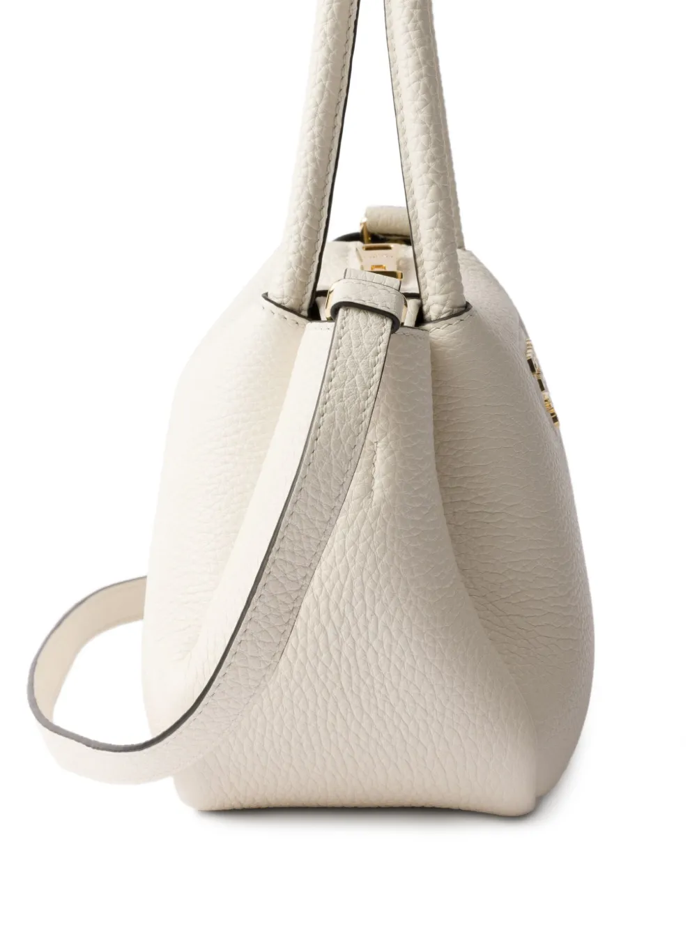 Prada Kleine leren shopper Wit