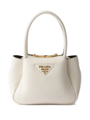 Prada レザーハンドバッグ | ホワイト | FARFETCH JP