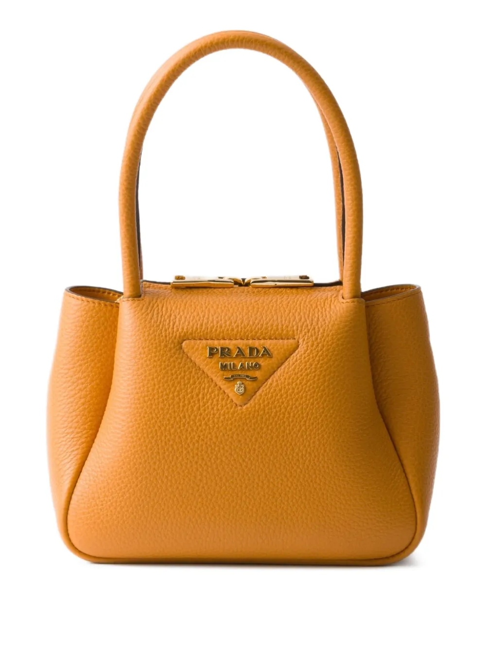 Prada Kleine leren shopper Bruin