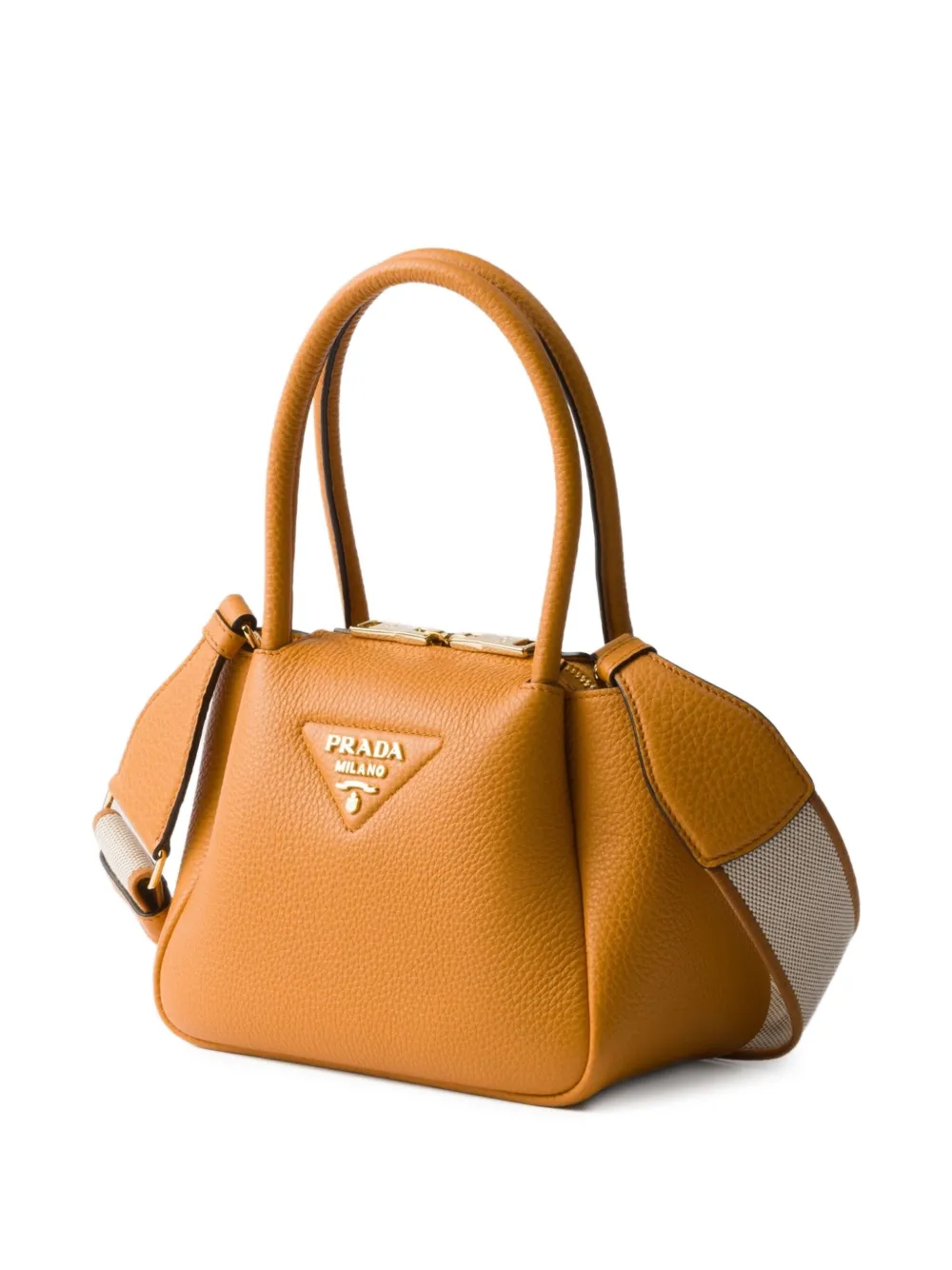 Prada Kleine leren shopper Bruin