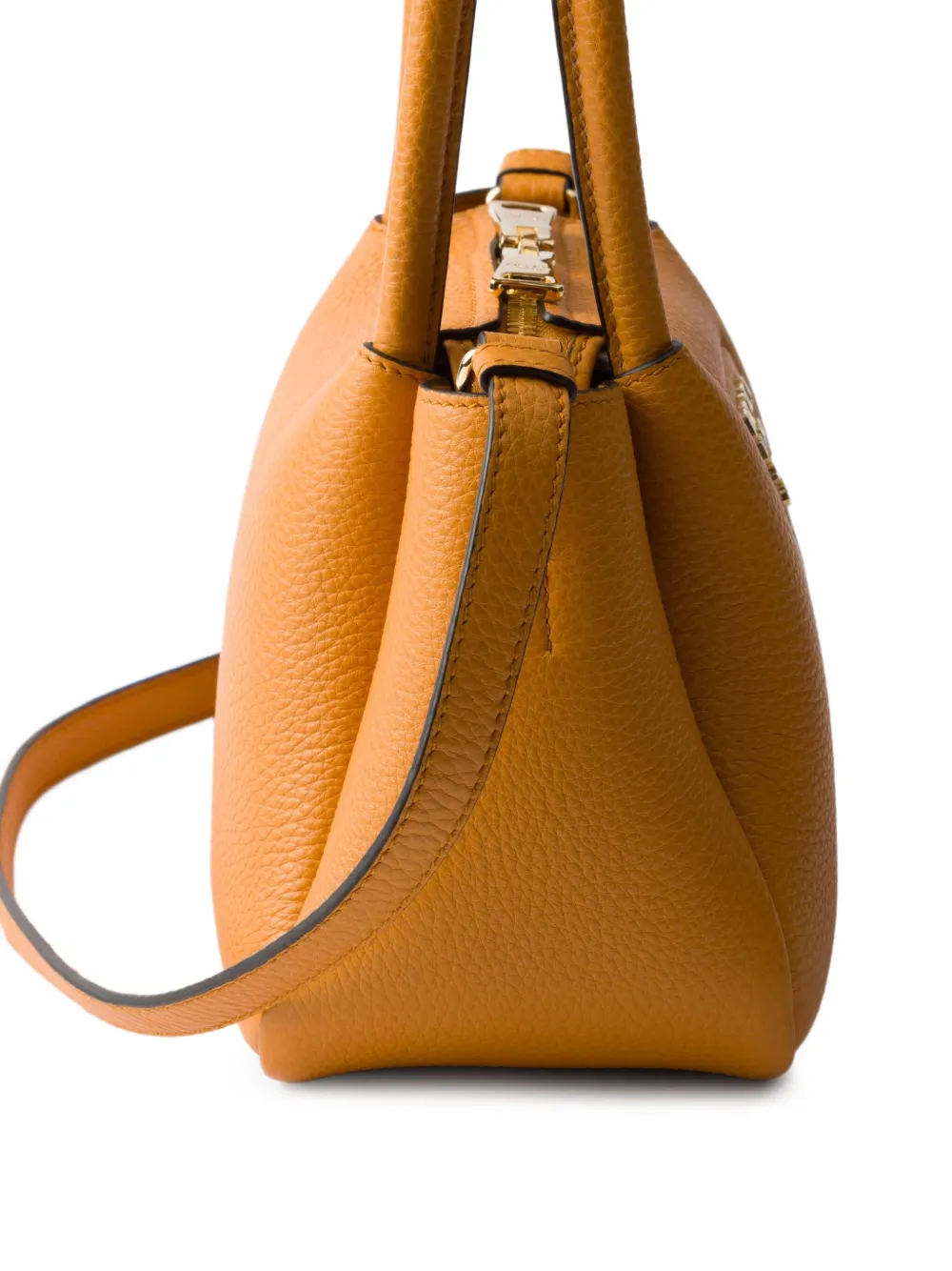 Prada Kleine leren shopper Bruin