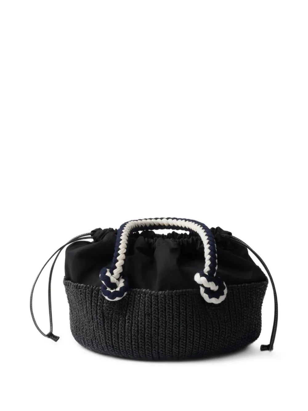 Prada Kleine gehaakte shopper Zwart
