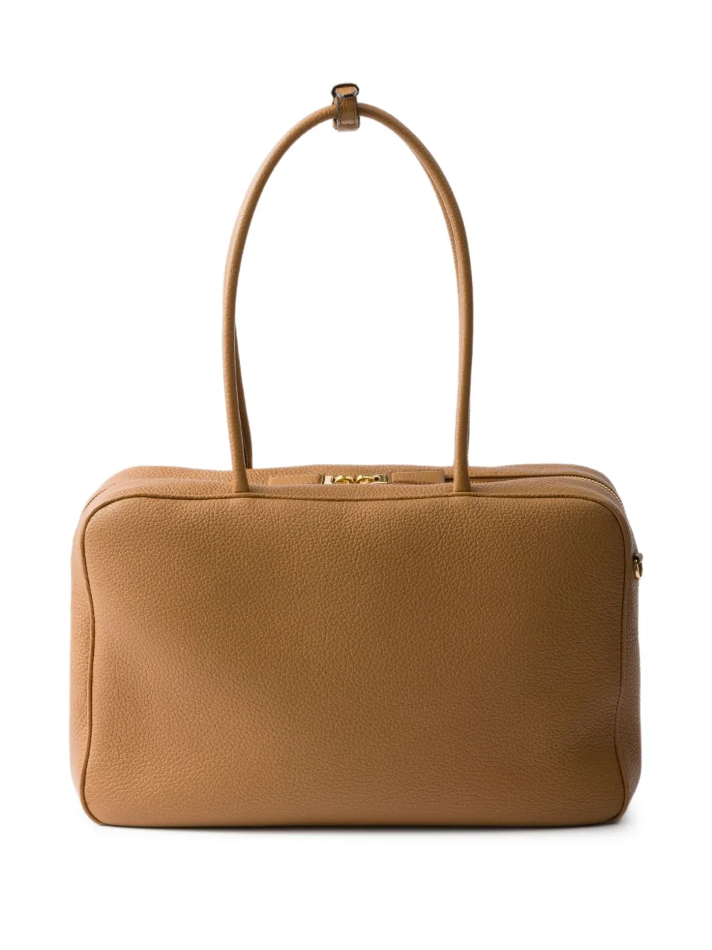 Prada Grote leren schoudertas Bruin